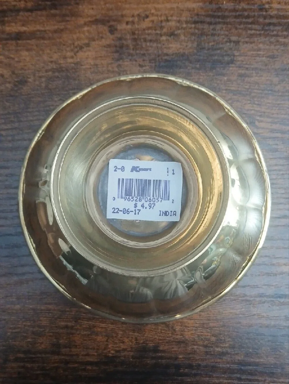 NIB Solid Brass Bowl with Handle